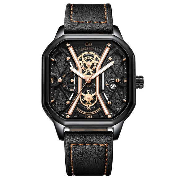 Sports Square Buckle Quartz Men'S Watches