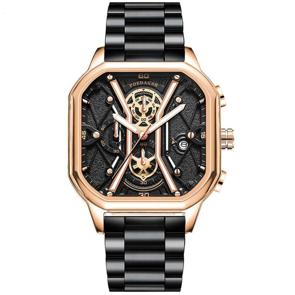 Sports Square Buckle Quartz Men'S Watches