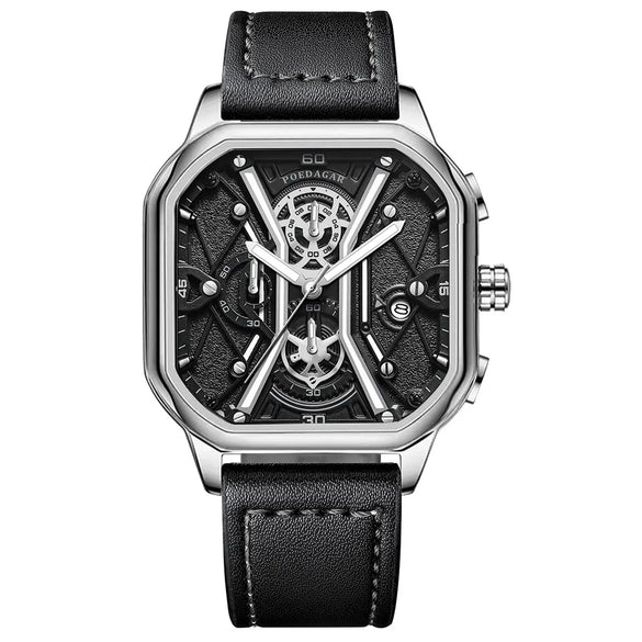 Sports Square Buckle Quartz Men'S Watches