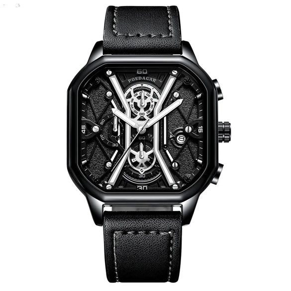 Sports Square Buckle Quartz Men'S Watches