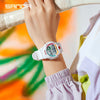 Sports Student Waterproof Watch Acrylic Mirror Round Dial Abs Tpu Small Fresh Style Digital Watch For Men And Women