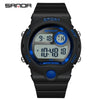 Sports Student Waterproof Watch Acrylic Mirror Round Dial Abs Tpu Small Fresh Style Digital Watch For Men And Women