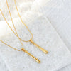 Sports Style Stainless Steel And Titanium Steel Electroplating Stick Pendant Collarbone Chain Necklace Jewelry For Women