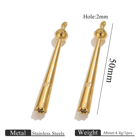 Sports Style Titanium Steel Long Pendant Jewelry Electroplated Stainless Steel Accessories
