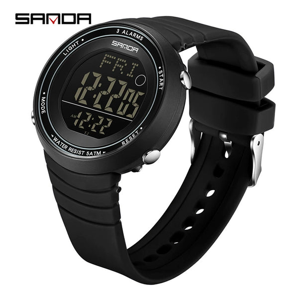 Sports Watch Acrylic Mirror Abs Case Silicone Strap Round Dial Chic Versatile Minimalist Casual Sporty Light Luxury Natural Style Waterproof For Students