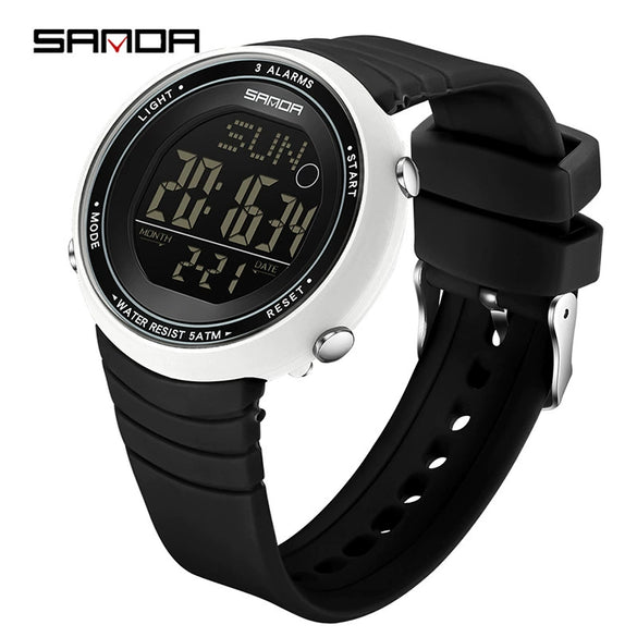 Sports Watch Acrylic Mirror Abs Case Silicone Strap Round Dial Chic Versatile Minimalist Casual Sporty Light Luxury Natural Style Waterproof For Students