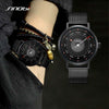 Sports Watch For Male Students Alloy Case Stainless Steel Strap Round Dial Fashion Style