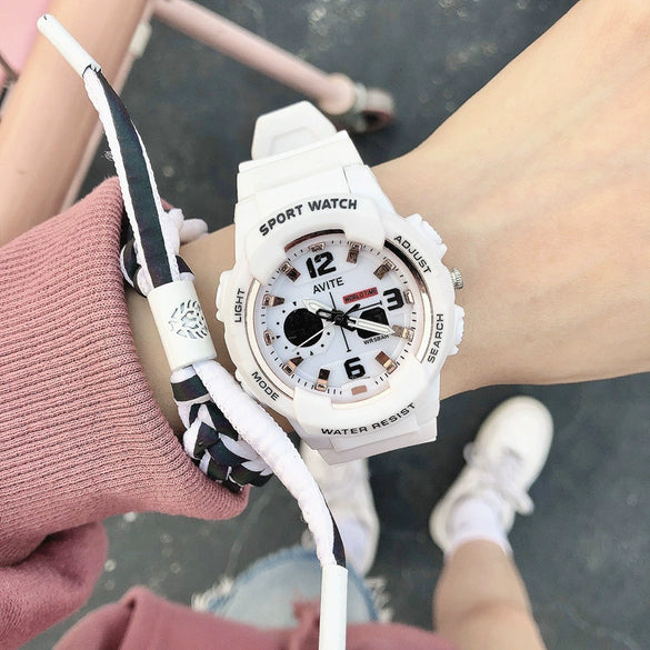 Sports Watch Plastic Silicone Luminous Unicorn Style