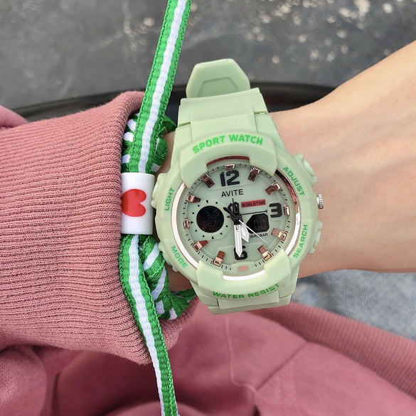 Sports Watch Plastic Silicone Luminous Unicorn Style