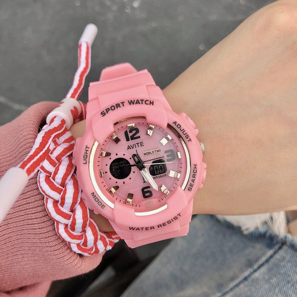 Sports Watch Plastic Silicone Luminous Unicorn Style