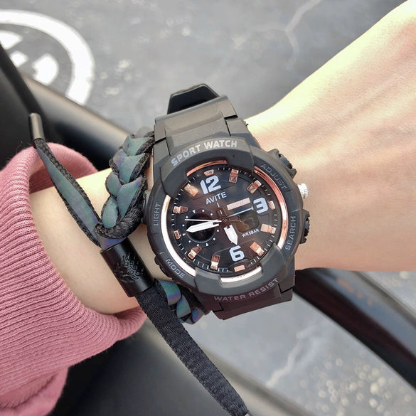 Sports Watch Plastic Silicone Luminous Unicorn Style