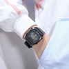 Sports Watch Plastic Silicone Stainless Steel Square Rectangle Luminous Electronic Alarm Couple Watch For Middle School Students