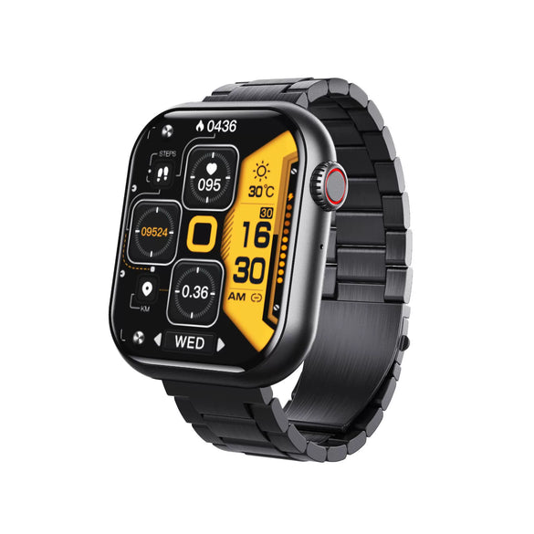 Sports Watch Square Dial Environmental Silicone Strap Blood Oxygen Test Touch Push Button Operation Magnetic Attraction Charging