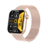 Sports Watch Square Dial Environmental Silicone Strap Blood Oxygen Test Touch Push Button Operation Magnetic Attraction Charging