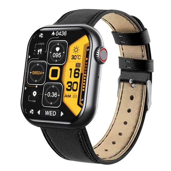 Sports Watch Square Dial Environmental Silicone Strap Blood Oxygen Test Touch Push Button Operation Magnetic Attraction Charging