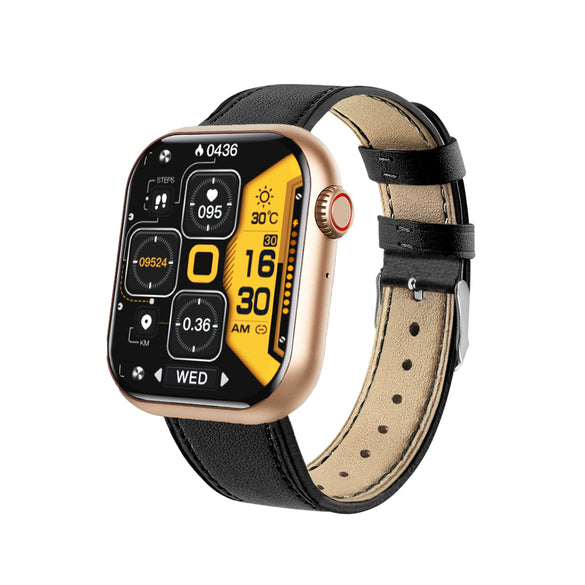 Sports Watch Square Dial Environmental Silicone Strap Blood Oxygen Test Touch Push Button Operation Magnetic Attraction Charging