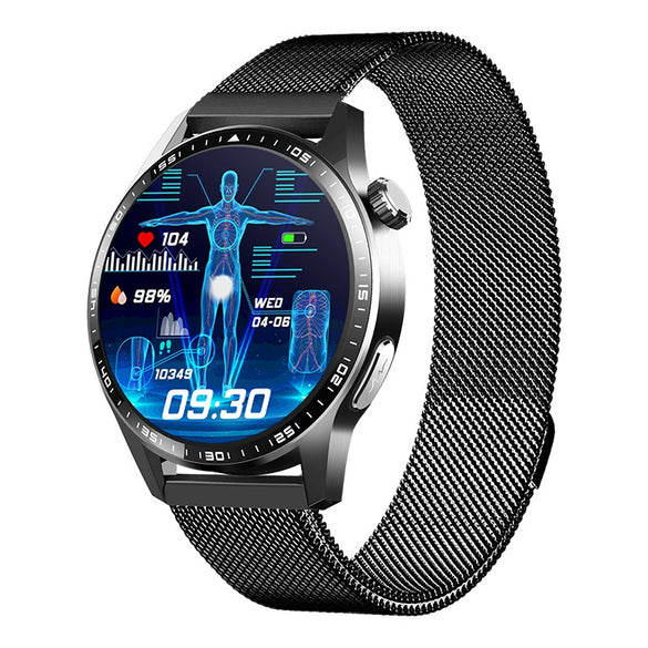 Sports Watch Titanium Alloy Environmentally Friendly Silicone Round For Men With Blood Oxygen Detection Bluetooth