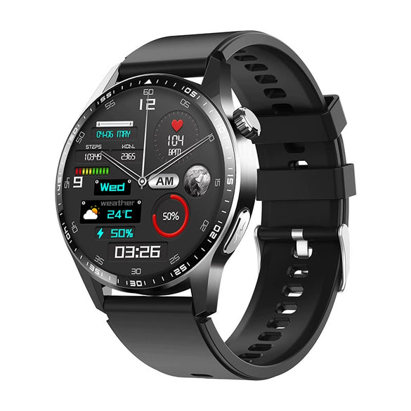 Sports Watch Titanium Alloy Environmentally Friendly Silicone Round For Men With Blood Oxygen Detection Bluetooth