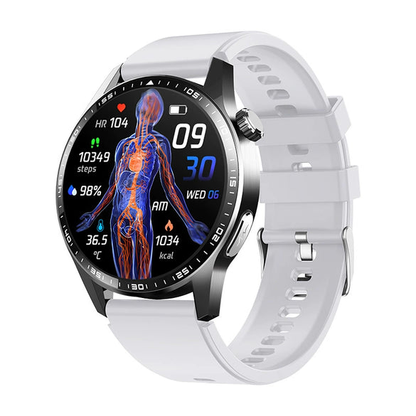 Sports Watch Titanium Alloy Environmentally Friendly Silicone Round For Men With Blood Oxygen Detection Bluetooth