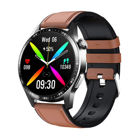 Sports Watch Titanium Alloy Environmentally Friendly Silicone Round For Men With Blood Oxygen Detection Bluetooth