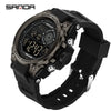 Sports Watch Tpu Strap Abs Case Round Dial Chic Style For Student