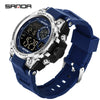 Sports Watch Tpu Strap Abs Case Round Dial Chic Style For Student