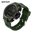 Sports Watch Tpu Strap Abs Case Round Dial Chic Style For Student
