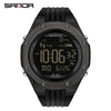 Sports Watch Zinc Alloy Abs Case Tpu Strap Round Dial Simple Geometric Style