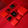 Spot Red Jewelry Storage Box For Ring Earrings Bracelet Necklace Made Of Paper And Cardboard With Sponge Lining