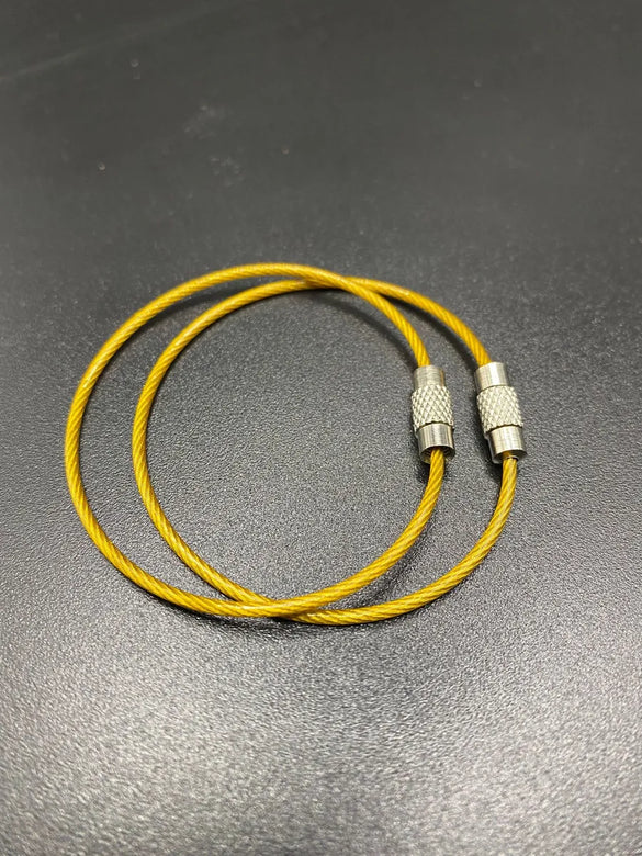 Spot Wire Rope Ring Key Chain Stainless Steel Color Coated Rubber Wire Ring Plastic Wire Lock Large Bargaining