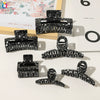Spraypainted Plastic Handmade Women's Square Cross Hair Clip Hair Accessories