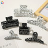 Spraypainted Plastic Handmade Women's Square Cross Hair Clip Hair Accessories