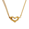 Spring 2023 Ins Wind Irregular Heart Pendant Titanium Steel 18K Gold Plated Necklace For Women