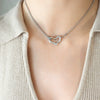 Spring 2023 Ins Wind Irregular Heart Pendant Titanium Steel 18K Gold Plated Necklace For Women