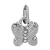 Spring Style Colorful Butterfly Plant Flower Crystal Beaded Pendant Metal Electroplated Totem Design Diy Bracelet Jewelry Accessories