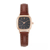 Square Alloy Case Imitation Leather Strap Quartz Watch For Girls Simple Elegant And Leisure Style