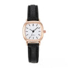 Square Alloy Case Imitation Leather Strap Quartz Watch For Girls Simple Elegant And Leisure Style