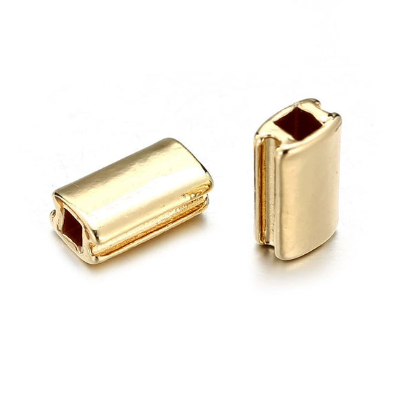 Square Alloy Electroplated Loose Bead Bracelet Jewelry Pendant Accessories Wholesale