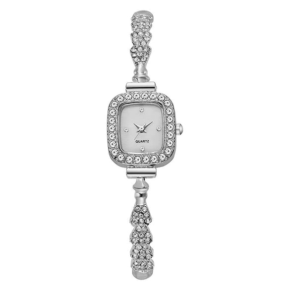 Square Alloy Ladies Quartz Bracelet Watch Leisure Style