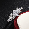 Square Bag Imitation Moissanite Ring Copper Material Geometric Pattern Inlaid Zircon Women's Ring