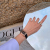 Square Belt Couple Wristwatch Retro Artistic Leisure Style Metal Case Ordinary Glass Mirror Women's Watch
