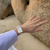 Square Belt Couple Wristwatch Retro Artistic Leisure Style Metal Case Ordinary Glass Mirror Women's Watch
