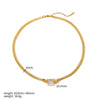 Square Color Zircon Jewelry Set Stainless Steel Geometric Light Luxury Electroplated Necklace And Bracelet For Women