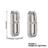 Square Copper Inlaid Zircon Geometric U Shaped Electroplated Earrings For Women