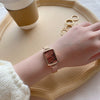 Square Dial Stainless Steel Wire Band Women's Retro Artistic Leisure Bracelet Watch