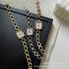 Square Diamond Bracelet Watch For Women Alloy Case Ordinary Glass Mirror Medieval Style