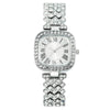 Square Diamondencrusted Fashion Women's Metal Watch Bracelet
