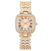 Square Diamondencrusted Fashion Women's Metal Watch Bracelet
