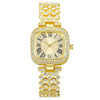 Square Diamondencrusted Fashion Women's Metal Watch Bracelet