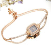 Square Diamondencrusted Women's Alloy And Stainless Steel Leisure Watch